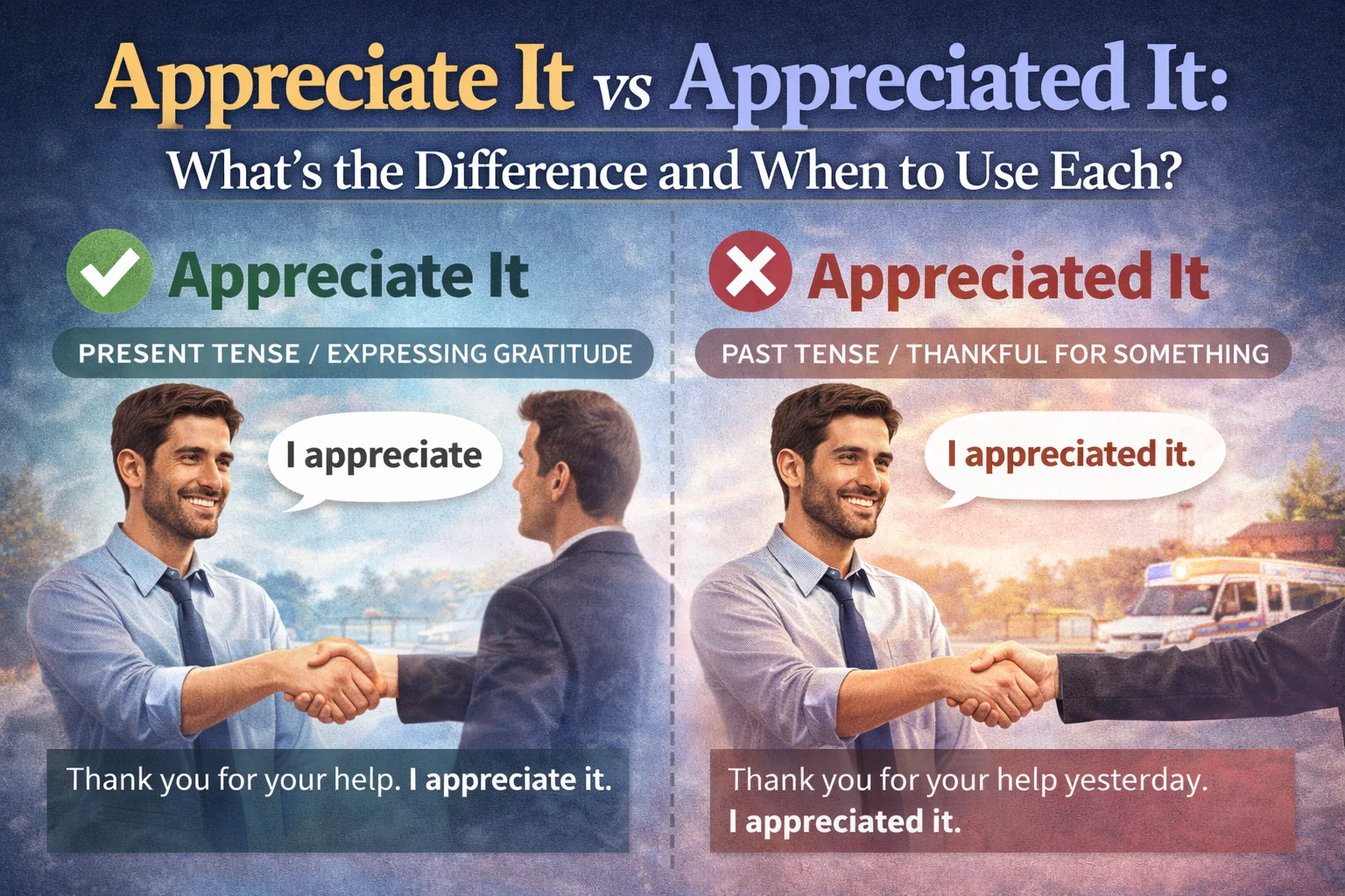 Appreciate It vs Appreciated It