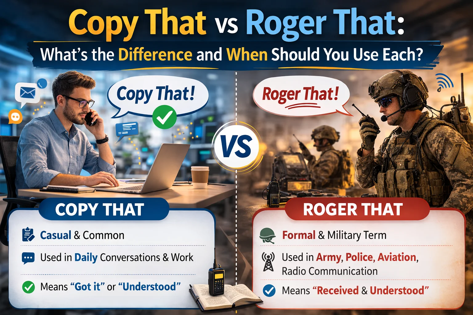 Copy That vs Roger That