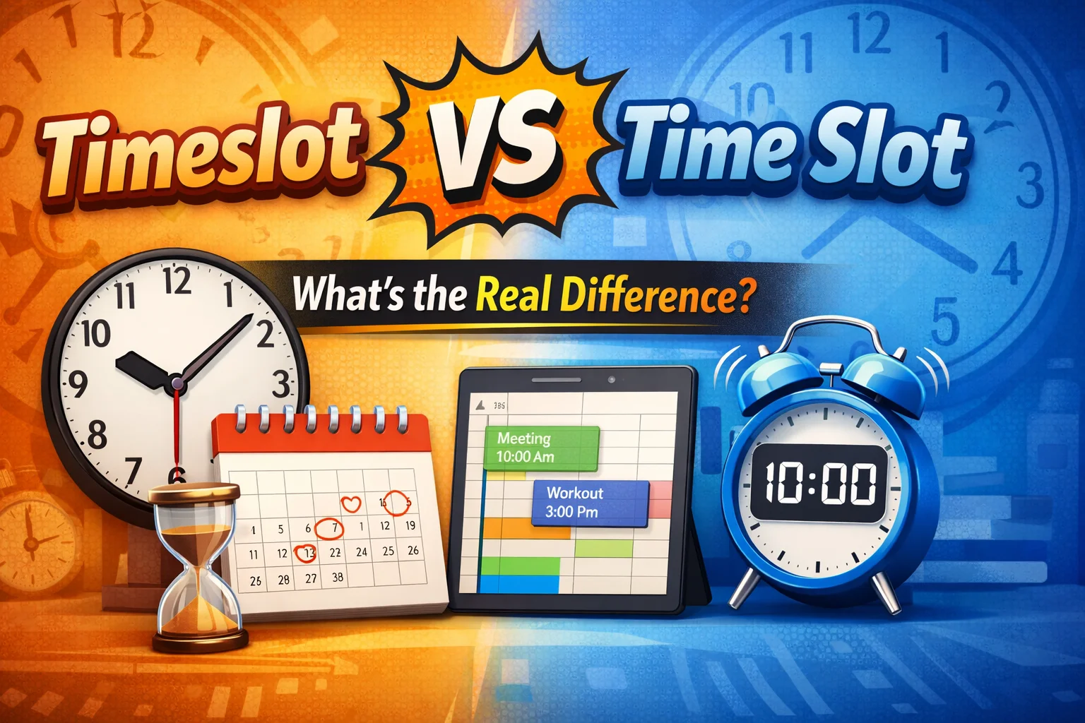 Timeslot vs Time Slot