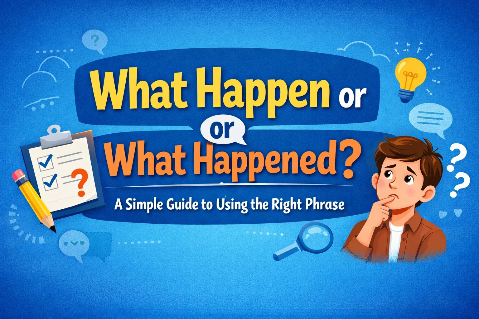 What Happen or What Happened