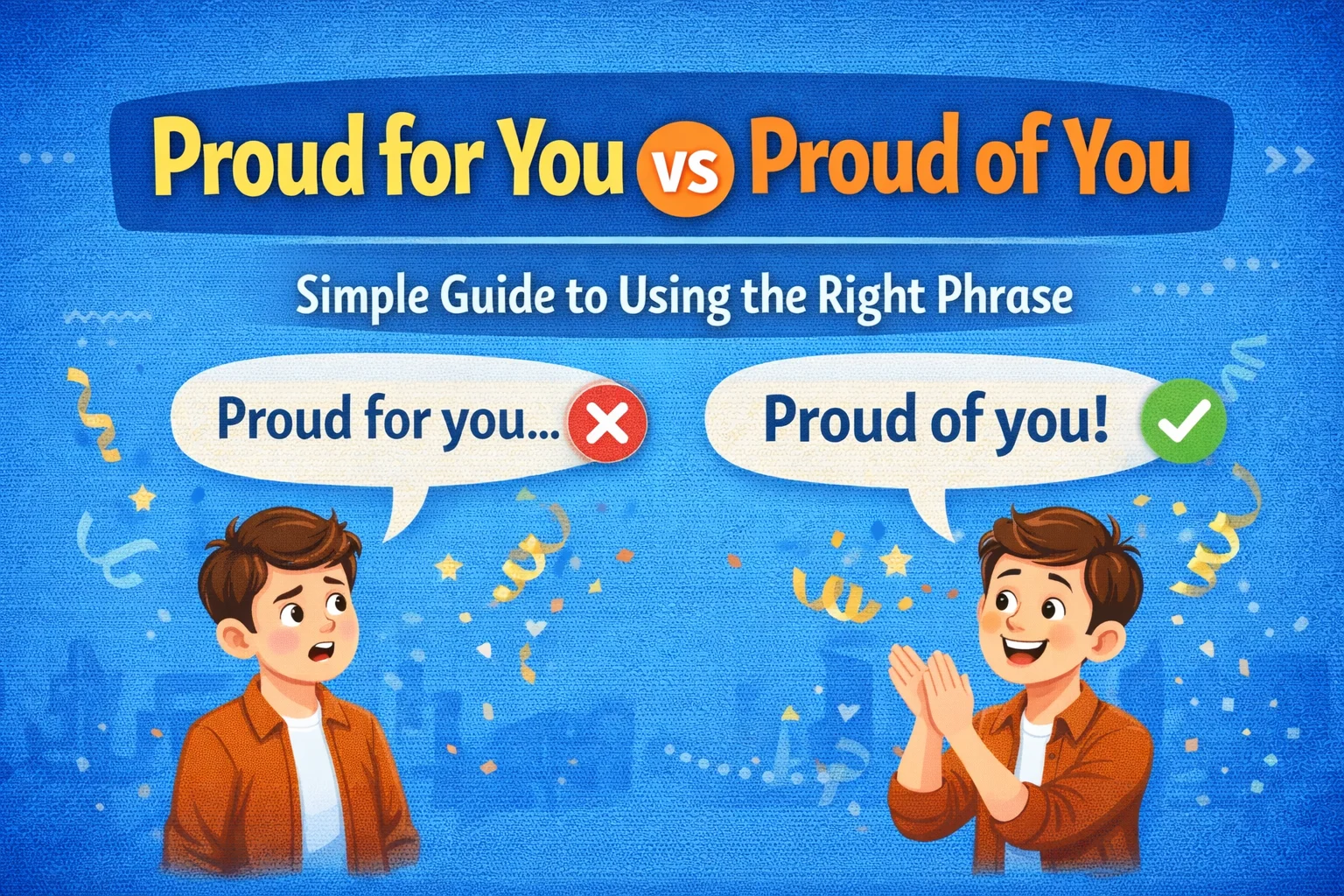 Proud for You vs Proud of You